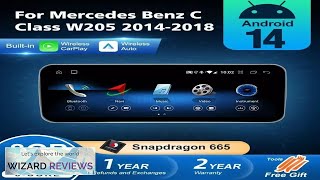 Android 14 Wireless CarPlay For Mercedes Benz C Class W205 20142018 Car Review [upl. by Suhcnip]