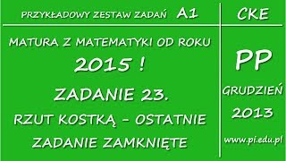 Zadanie 23 Matura z matematyki od 2015 PP Arkusz A1 CKE Rachunek prawdopodobieństwa [upl. by Roseanna]