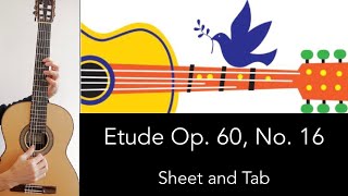 Etude Op 60 No 16 M Carcassi Performance Tutorial with Free sheet and Tab [upl. by Britton20]