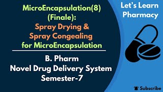 MicroEncapsulation8  Finale  Spray Drying amp Spray Congealing  BPharm  NDDS  Semester7 [upl. by Araec]