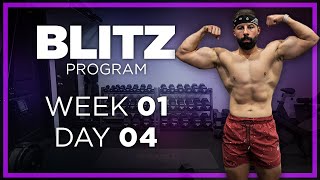 BLITZ Dumbbell Workout Plan  DAY 4 of 30 [upl. by Ellehcar202]