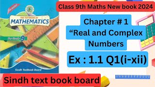 Class 9 MathsChapter 1 Exercise 11 Q1 ixiisindh text book board new math book 2024 [upl. by Osithe]