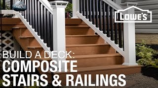 How To Build a Deck  Composite Stairs amp Railings 4 of 5 [upl. by Ihcalam742]