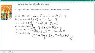 Zad 1 af str 169 WYRAŻENIA ALGEBRAICZNE Matematyka z Plusem 7 [upl. by Shulman]