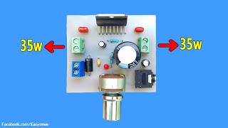 TDA7377 Audio Amplifier 35W  35W  Schematic  PCB [upl. by Julita386]