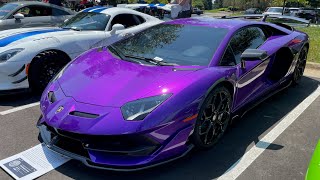 Purple Lamborghini Aventador SVJ [upl. by Euqinor]