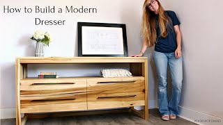 How to Build a Modern Dresser with Open Shelf [upl. by Akvir87]