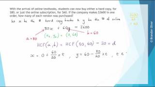 Linear Diophantine Equations  Ex 2 [upl. by Shirleen971]