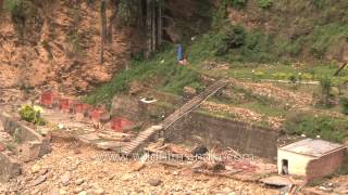 Floods causing major damage in Dev Prayag Uttarakhand [upl. by Harding]