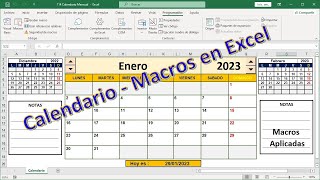 Calendario con Macros en Excel [upl. by Cindi848]