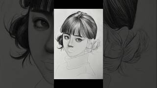 How to draw girl face art shorts shortsvideo girldrawing china girls music 🎶 [upl. by Birkle]