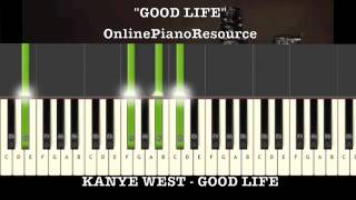 Kanye West  Good Life Keyboard Tutorial w FREE MIDI amp WAVE FILE [upl. by Fabiolas470]