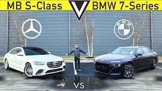 ULTIMATE LUXURY FIGHT  2023 BMW 7Series vs 2023 Mercedes SClass Comparison [upl. by Mcnally997]