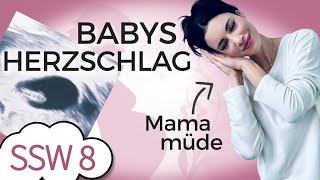 SSW 8 Babys Herz schlägt und Schwangerschaftsmüdigkeit  Mein Kinderwunsch [upl. by Urdna869]