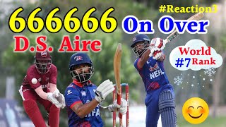 Dipendra Singh Aire 36 Run In One Over  666666 in 6 Ball  Nepal Vs Qatar  DS Aire Ranking [upl. by Ramses]