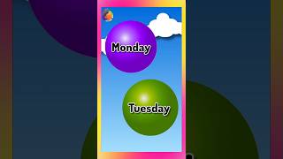 7 days of the week name in englishWeekdays name in english kindergarten preschool nurseryrhymes [upl. by Rehportsirhc]