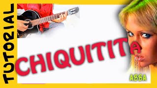 CHIQUITITA en guitarra acustica  Abba  acordes how to play TUTORIAL [upl. by Rourke]