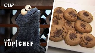 The Cookie Monster Rates Chefs Cookies  Top Chef AllStars [upl. by Salohcim]