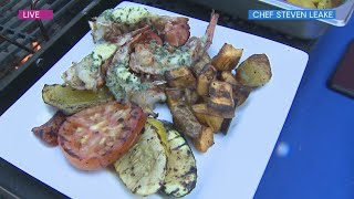 Chef Steven Leake serves up lobster with herb butter [upl. by Wildee754]