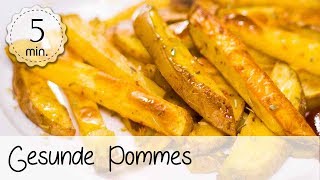 Gesunde Pommes selber machen  Pommes selber machen im Backofen ohne Öl  Vegane Rezepte [upl. by Ydnamron]