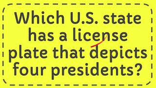 Which US state has a license plate that depicts four presidents [upl. by Utimer]