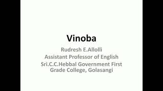 BA III Sem RCUB Basic English 1 Vinoba [upl. by Paloma]