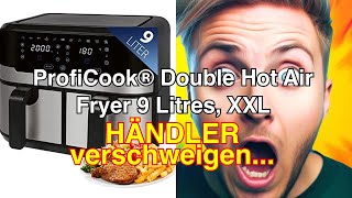 Proficook® doppelheißluftfritteuse 9 liter  xxl heißluftfritteuse doppelkammer  frittieren mit he [upl. by Magdaia]