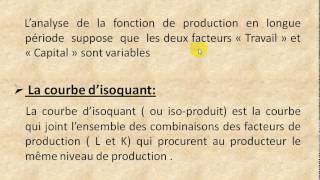 Microéconomie S2 partie 4 quot la courbe disoquant quot [upl. by Surad]