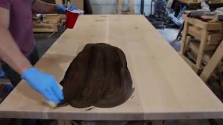 How I apply Rubio Monocoat Oil Plus 2C Black to a QS white oak table [upl. by Gosselin]