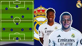 REAL MADRID VS ATALANTA BERGAME  MBAPPE TITULAIRE [upl. by Furlong962]