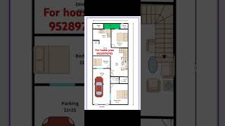 24×55 house plan2bhk houseplan home 2dhomedesignplandrawing [upl. by Keffer783]