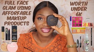 FULL FACE GLAM USING VERY AFFORDABLE MAKEUP PRODUCTS [upl. by Adiari15]