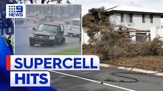 Wild weather as supercell storm smashes Gold Coast  9 News Australia [upl. by Staci431]