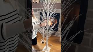 Add these twinkly birch trees to your Christmas list I have the 4 amp 6 ft trees [upl. by Aihsekal]