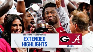 No 1 Georgia vs No 8 Alabama Extended Highlights I SEC Championship I CBS Sports [upl. by Cramer206]