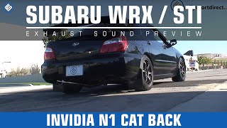 Invidia N1 0207 Subaru WRX STi Cat Back Exhaust Sound Clip [upl. by Lenroc259]