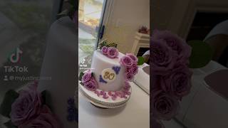 80th Birthday Cake birthdaycake cake cakedesign shortvideo fy shorts fyp cakedecorating [upl. by Yran]