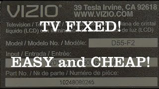 Vizio d55f2 TV wont turn on easy fast [upl. by Nonnerb]