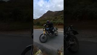 Epic fly by by Africa twin and Triumph scrambler near Loweswater [upl. by Aihsekel]