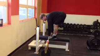 Lower Back StraightLeg Deadlifts wthe Earthquake Bar [upl. by Yasu]