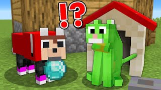 JJ and Mikey Became DOG And CAT  in Minecraft Funny Challenge Maizen Mizen Mazien JJ Mikey [upl. by Tenaej]