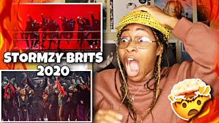 AMERICAN REACTS TO STORMZY LIVE AT THE BRITS 2020 Heavy is the Head amp Anybody  🔥😭  Favour [upl. by Eelegna]