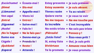 110 Phrases Courtes et Utiles pour apprendre l’Espagnol [upl. by Johnsten]