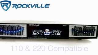 Rockville REQ20 19quot RackMount Dual 10 Band Professional Graphic EQ With Dual VU Meters [upl. by Tamqrah]