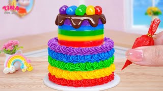 Best Rainbow Cake💞Top 10 Miniature Amazing Rainbow Cake Recipes Decorating Ideas By Tina Mini Cakes💞 [upl. by Dragoon]