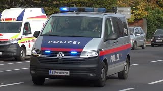 VW T6 LVA Polizei Linz auf Einsatzfahrt [upl. by Anaek]