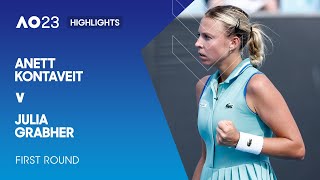 Anett Kontaveit v Julia Grabher Highlights  Australian Open 2023 First Round [upl. by Agace]