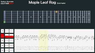 Maple Leaf Rag  Scott Joplin  Richard Smith  Guitar Midi Tabs amp Score [upl. by Mingche]