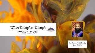 quotWhen Enough is Enoughquot with Rev Ramone Billingsley  Morning Worship [upl. by Ndnarb410]