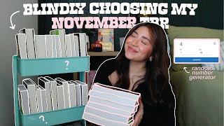 BLINDLY choosing my NOVEMBER TBR 📚🍁💫 [upl. by Radek403]